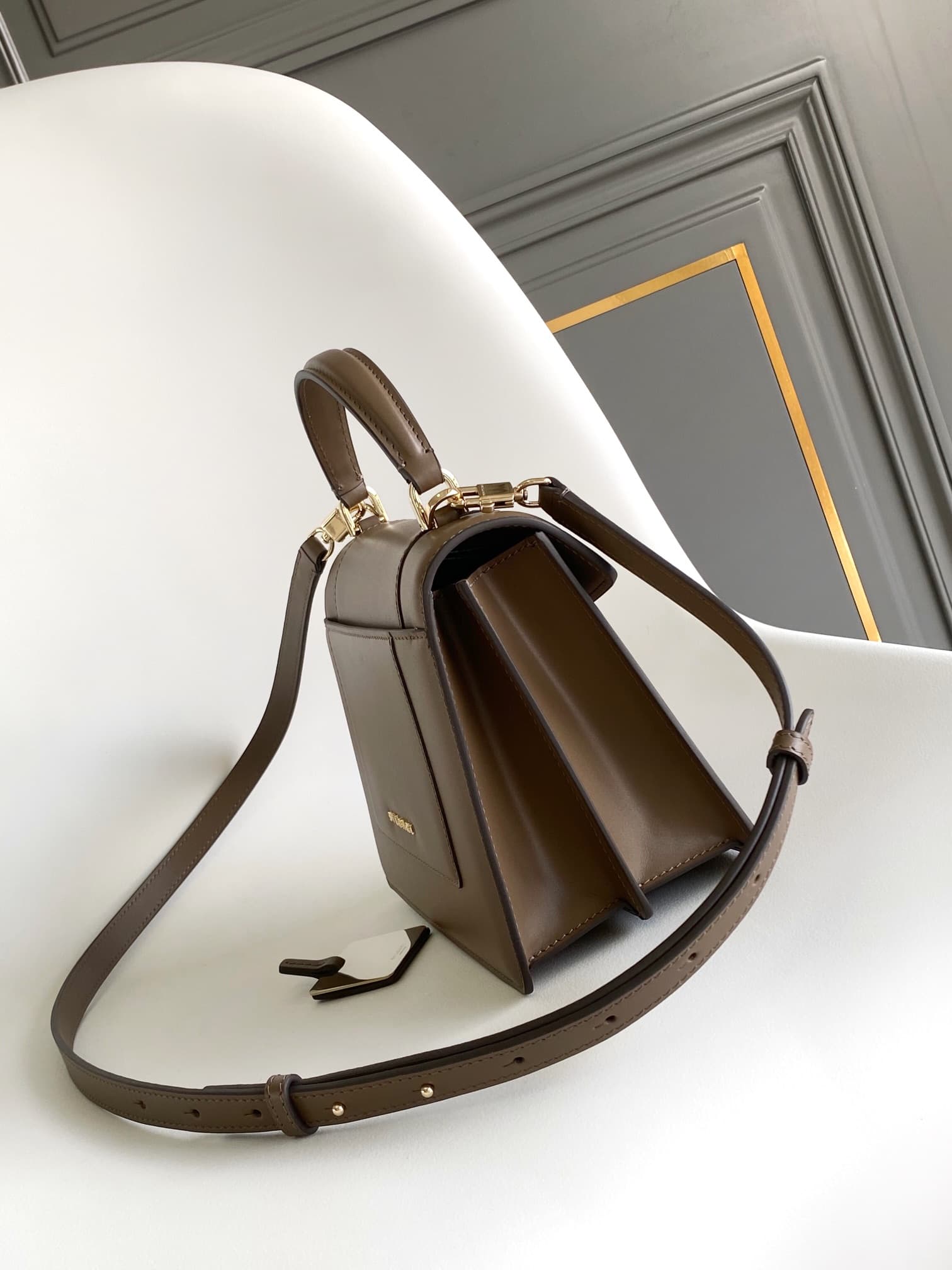BVLGARI Serpenti Forever Medium Top Handle Bag 293663  in Travertine High