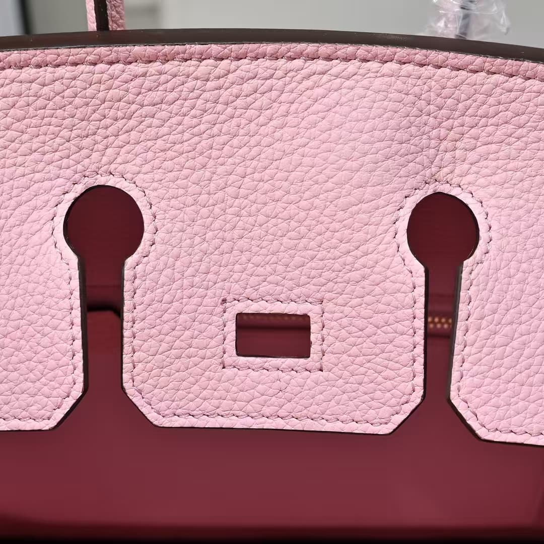 Hermes Birkin 25/30/35cm Bag Calfskin Silver/Gold Metal In Pink High