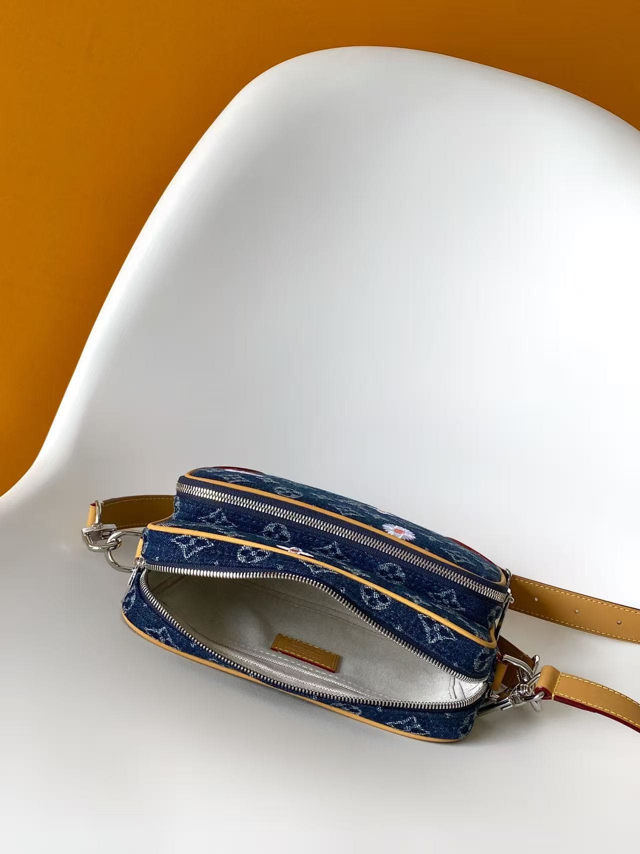 Louis Vuitton Nil Blue Monogram Flowers Denim M27553 High