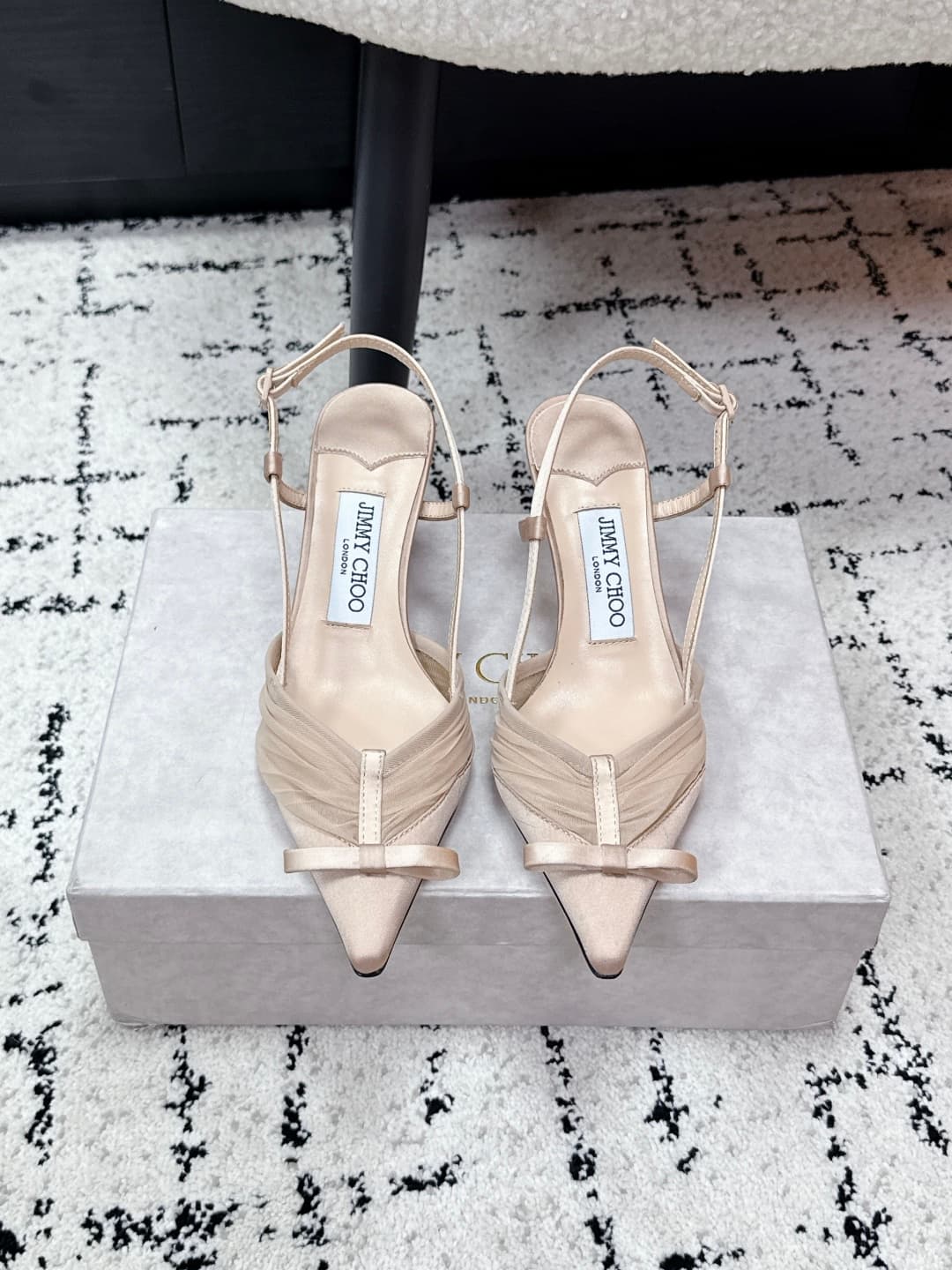 Jimmy Choo Afia Mesh Slingback Pumps