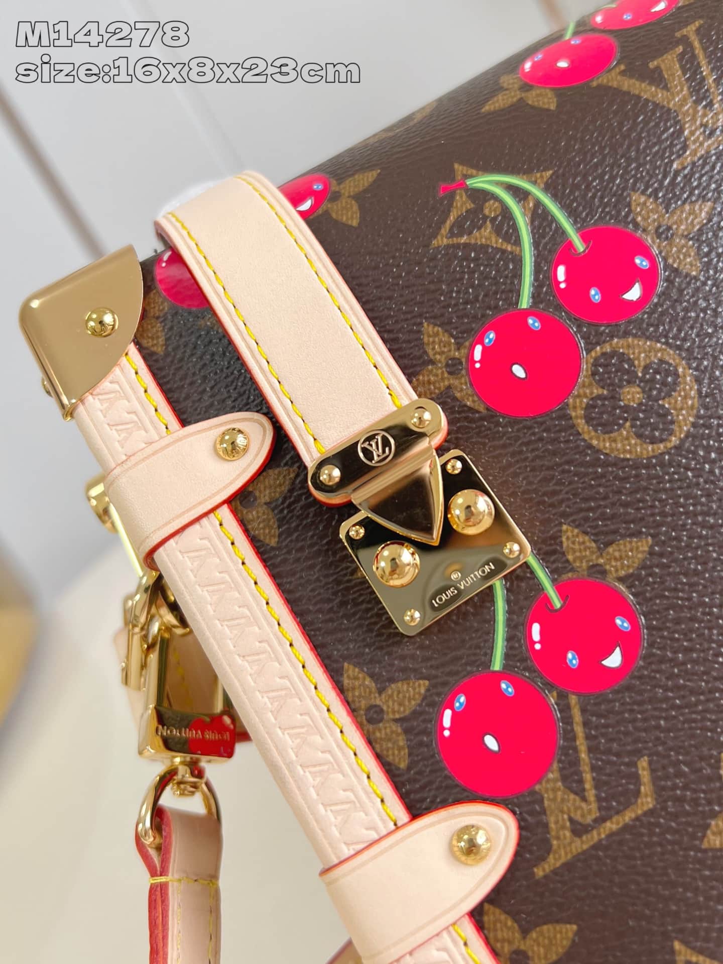 Louis Vuitton x Murakami Side Trunk MM Monogram cherry coated canvas M14278 High