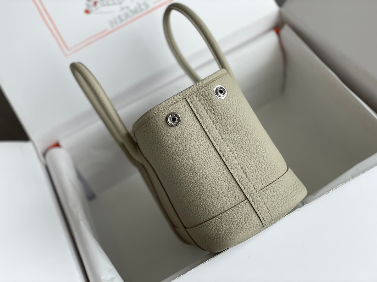 Hermes Garden Party 23 bag in Beton Togo Leather WAX High