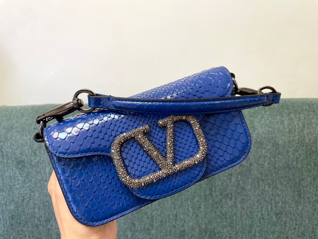 Valentino Garavani MINILOC mini shoulder bag 1133S Calfskin Blue High