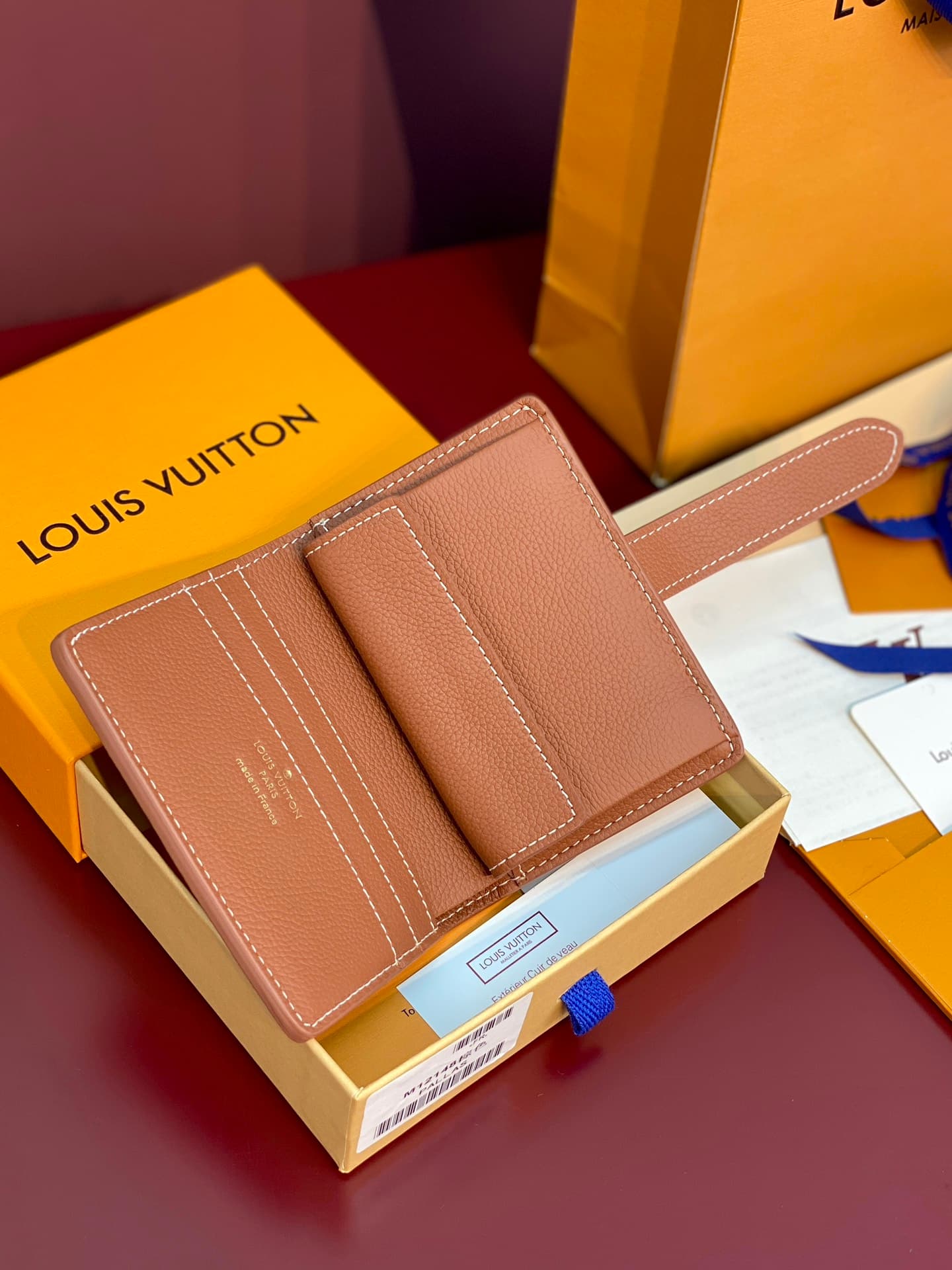 Louis Vuitton Low Key Compact Wallet Cognac Smooth calfskin M12148 High