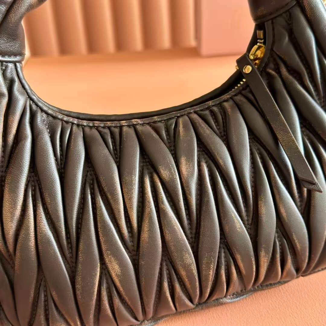 MIU MIU Wander matelassé nappa leather hobo bag High