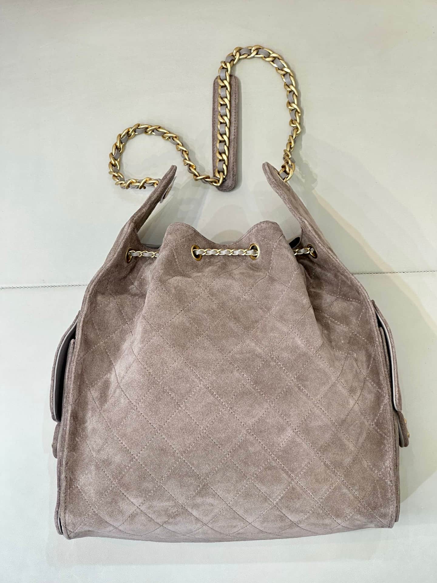 Chanel 25 Medium Hobo handbag AS5311 Suede &Gold-tone Metal Brown TOP