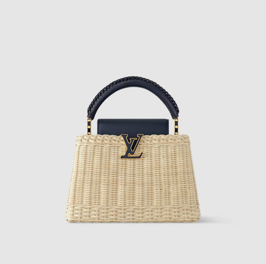 Louis Vuitton Capucines BB Rattan and cowhide leather M14366 Navy Top