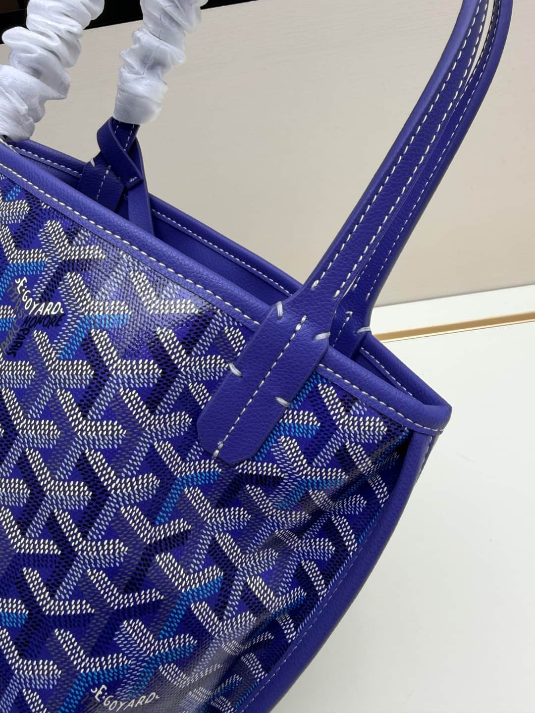 Goyard Anjou Mini Bag in blue Goyardine canvas Mid