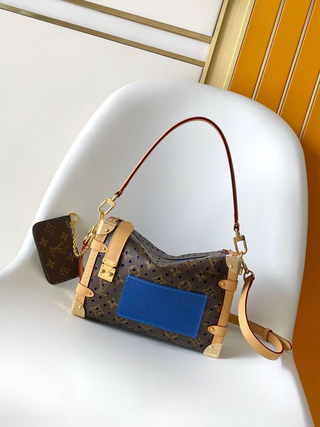 Louis Vuitton Side Trunk MM Neon Wave Coated canvas M28490 High