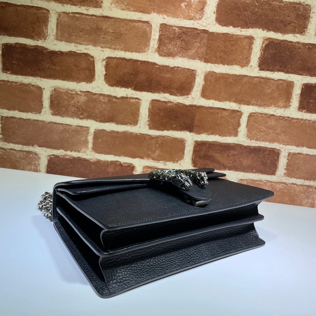 DIONYSUS GG SMALL SHOULDER BAG 400249 Leather Black High