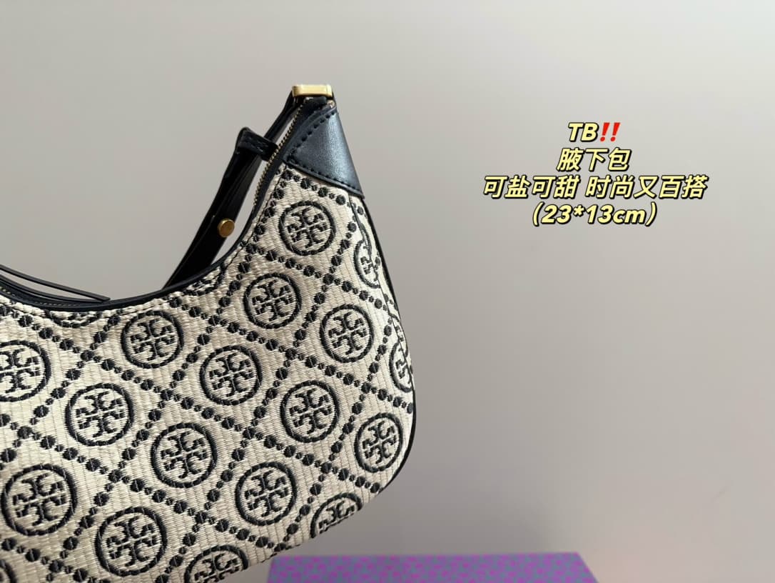 Tory Burch T MONOGRAM CRESCENT BAG