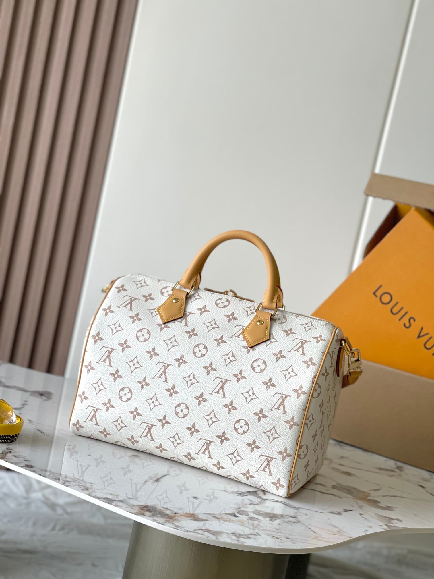 Louis Vuitton Speedy Soft 30 Lucky Coated canvas Monogram Dune/Pink M15108 TOP