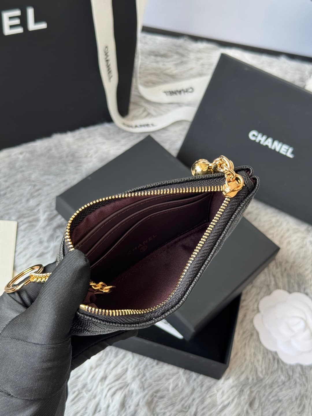 Chanel Classic Mini O-case Zipped Pouch A50168 A
