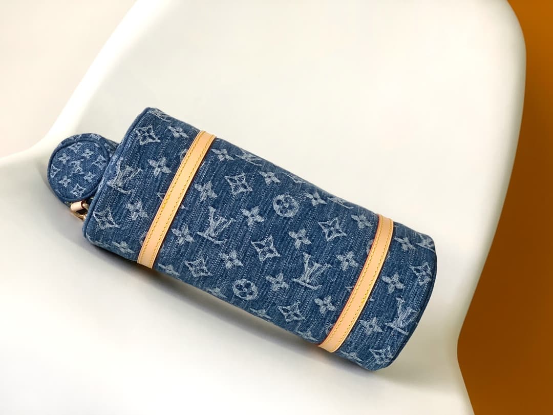 Louis Vuitton Monogram Denim Papillon bag in Denim Blue M46830 High