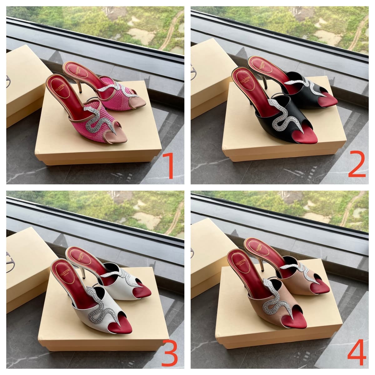 Valentino Garavani Coeur Vipère Mesh Sandals