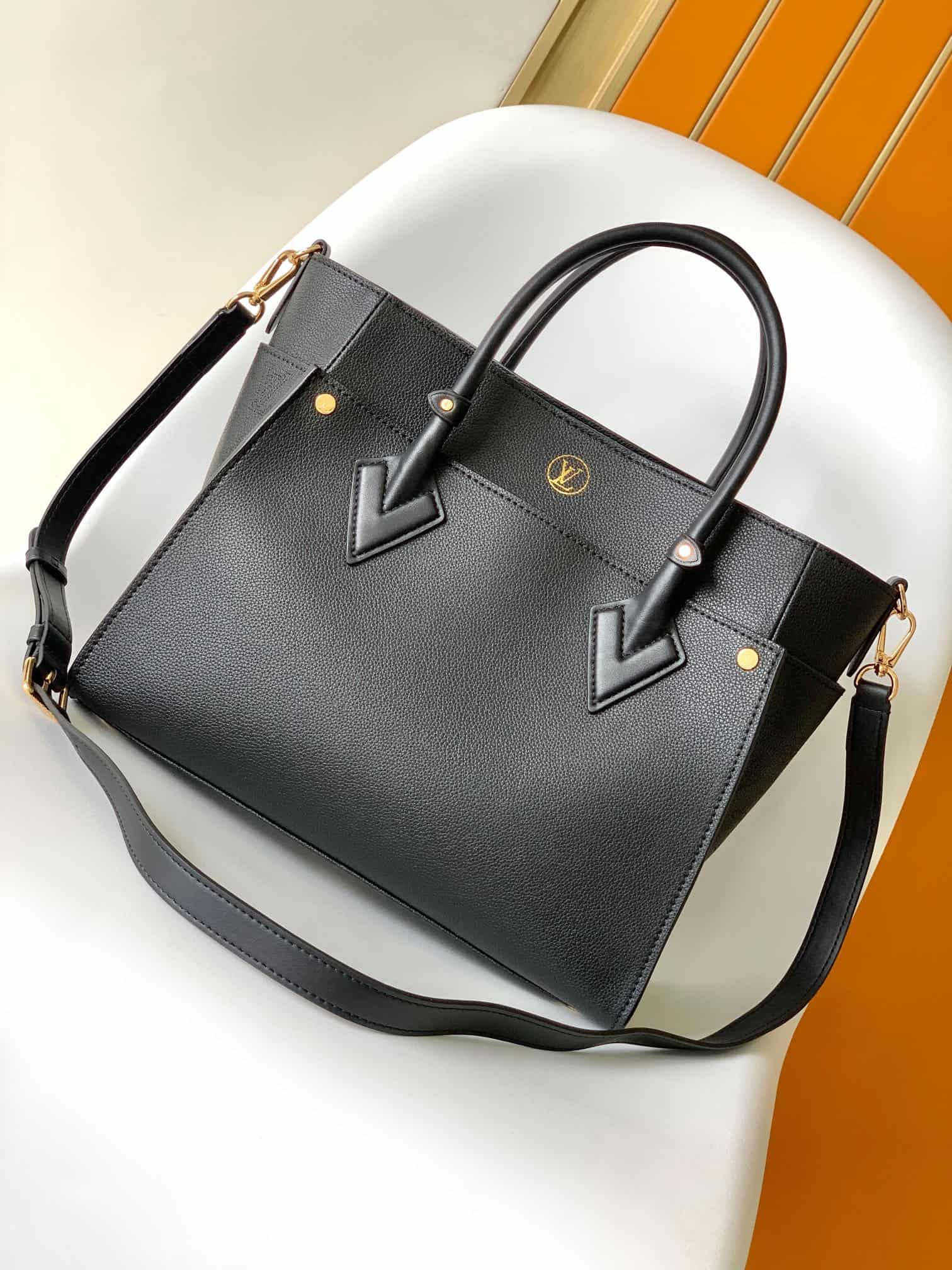 Louis Vuitton On My Side GM Black Calf leather and perforated calf leather M22225 High