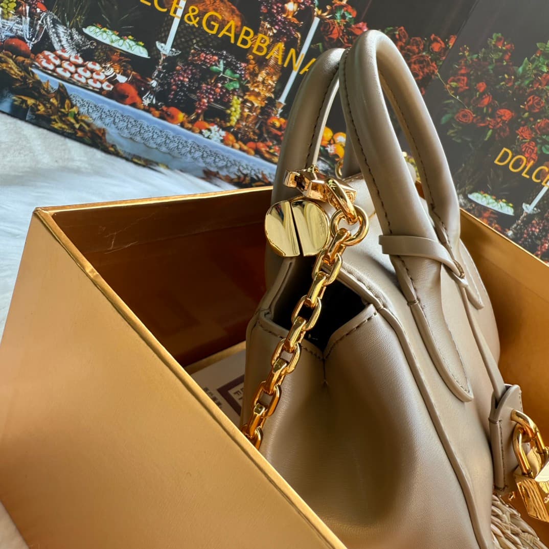 Dolce & Gabbana Mini Marlene Day leather tote bag beige High