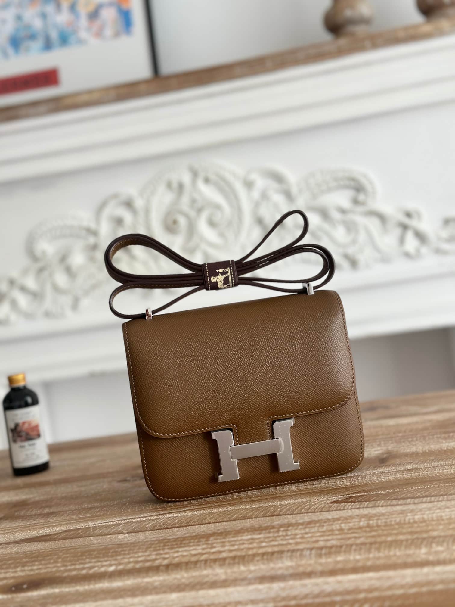 Hermes Mini Constance 18cm/24cm Epsom Bag WAX Weimar High
