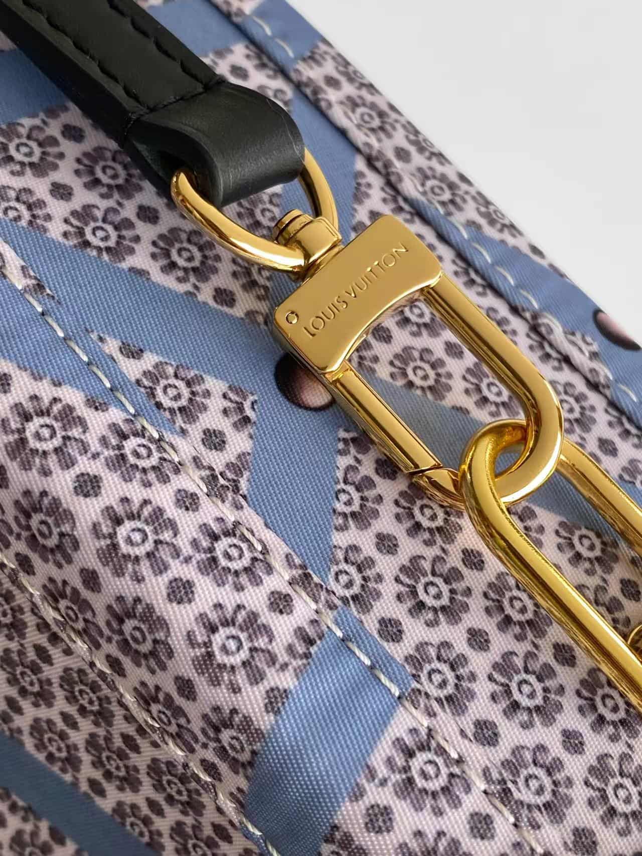 Louis Vuitton Side Trunk MM Beige/Blue M28749 High