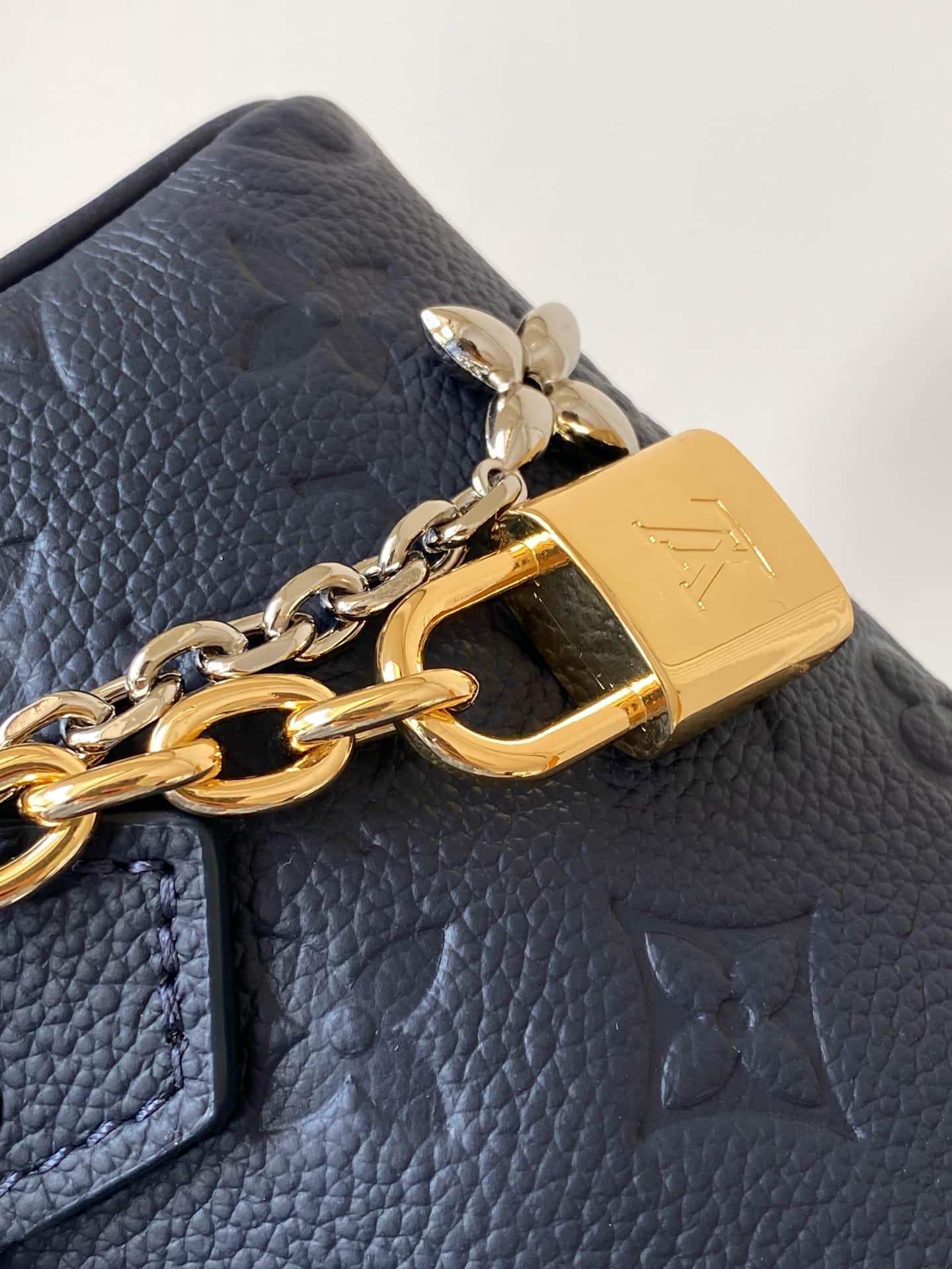Louis Vuitton Nano Speedy Shimmery Ink Cowhide leather M26510 High