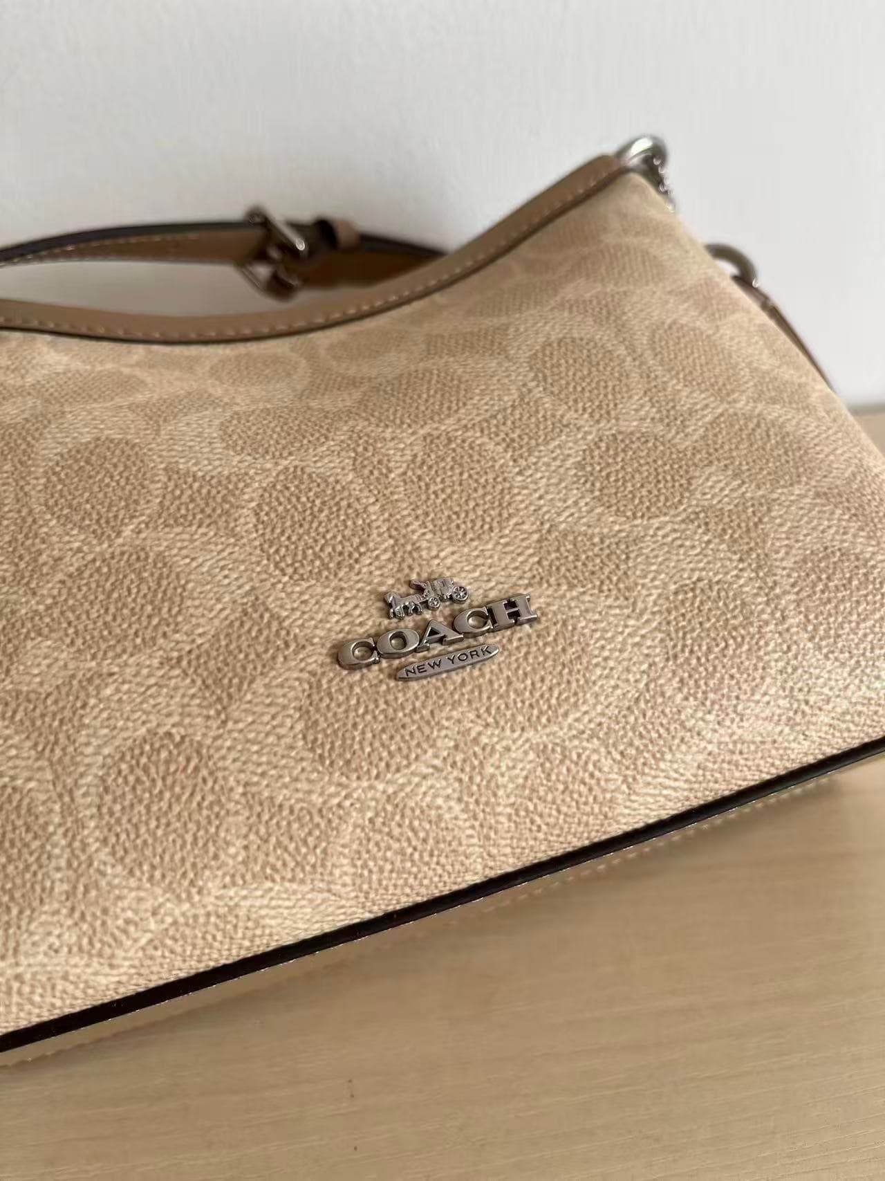Coach Laurel Shoulder Bag in Signature Canvas With Chain High
