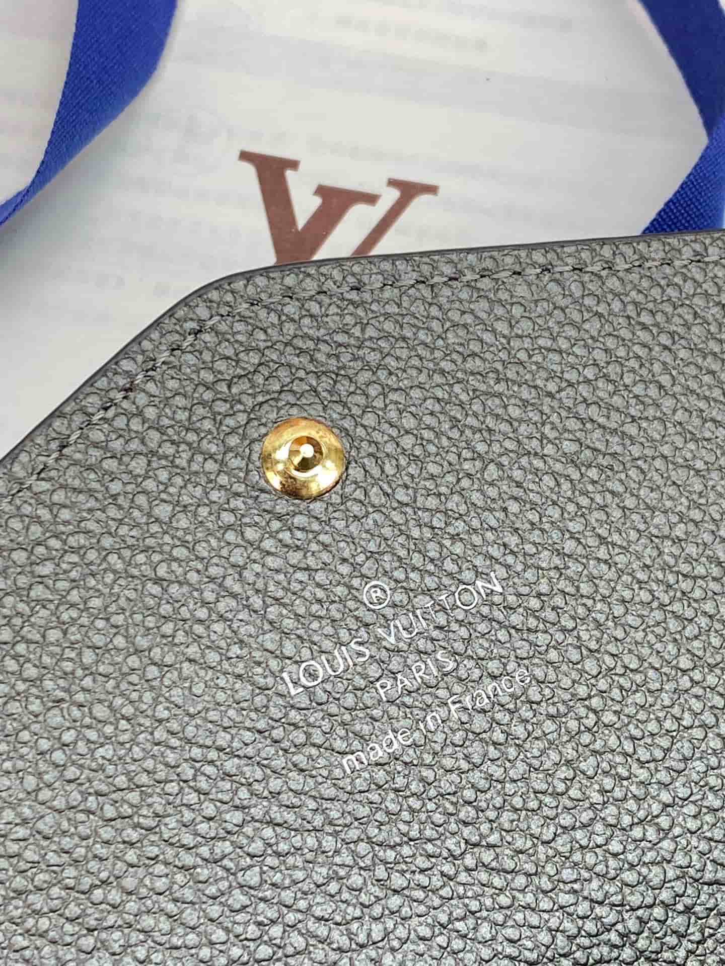 Louis Vuitton Sarah Wallet Supple grained cowhide leather M12172 Gun Metal High
