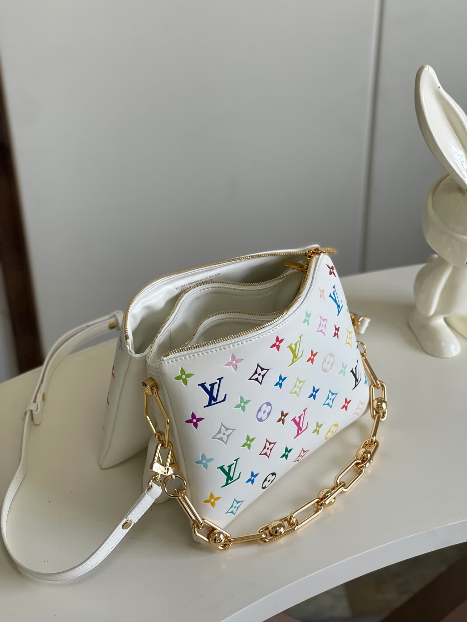 Louis Vuitton x Murakami Coussin PM Monogram-embossed puffy lambskin M13233 High