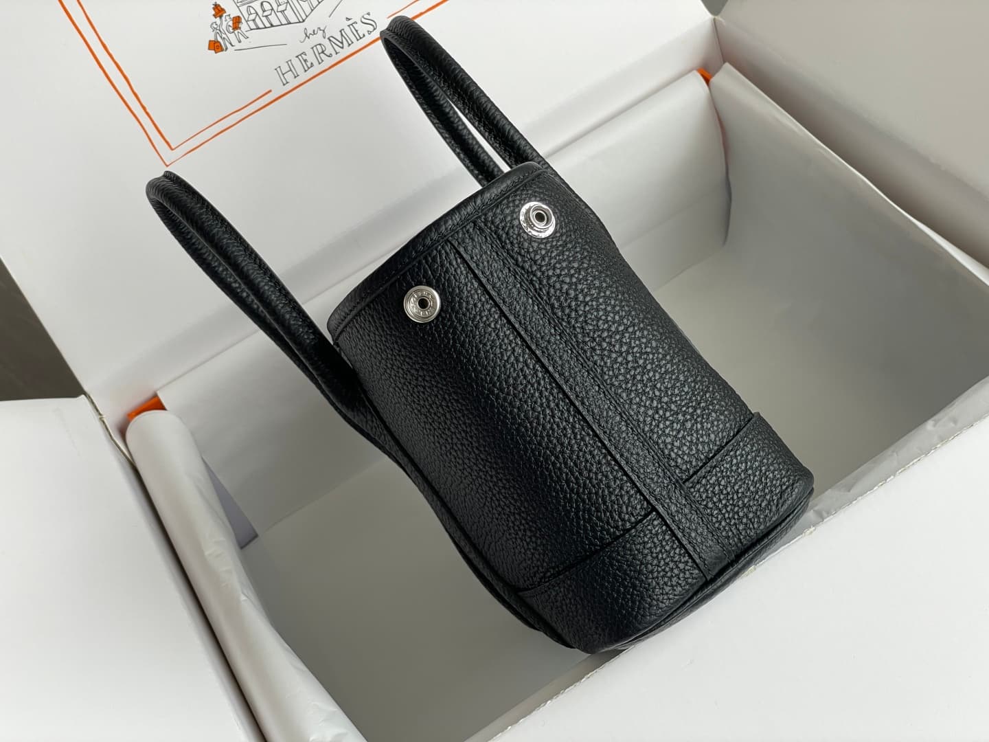 Hermes Garden Party 23 bag in Black Togo Leather WAX High