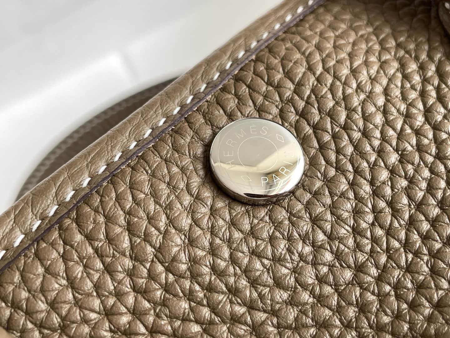 Hermes Garden Party 23 bag in Etoupe Togo Leather WAX High