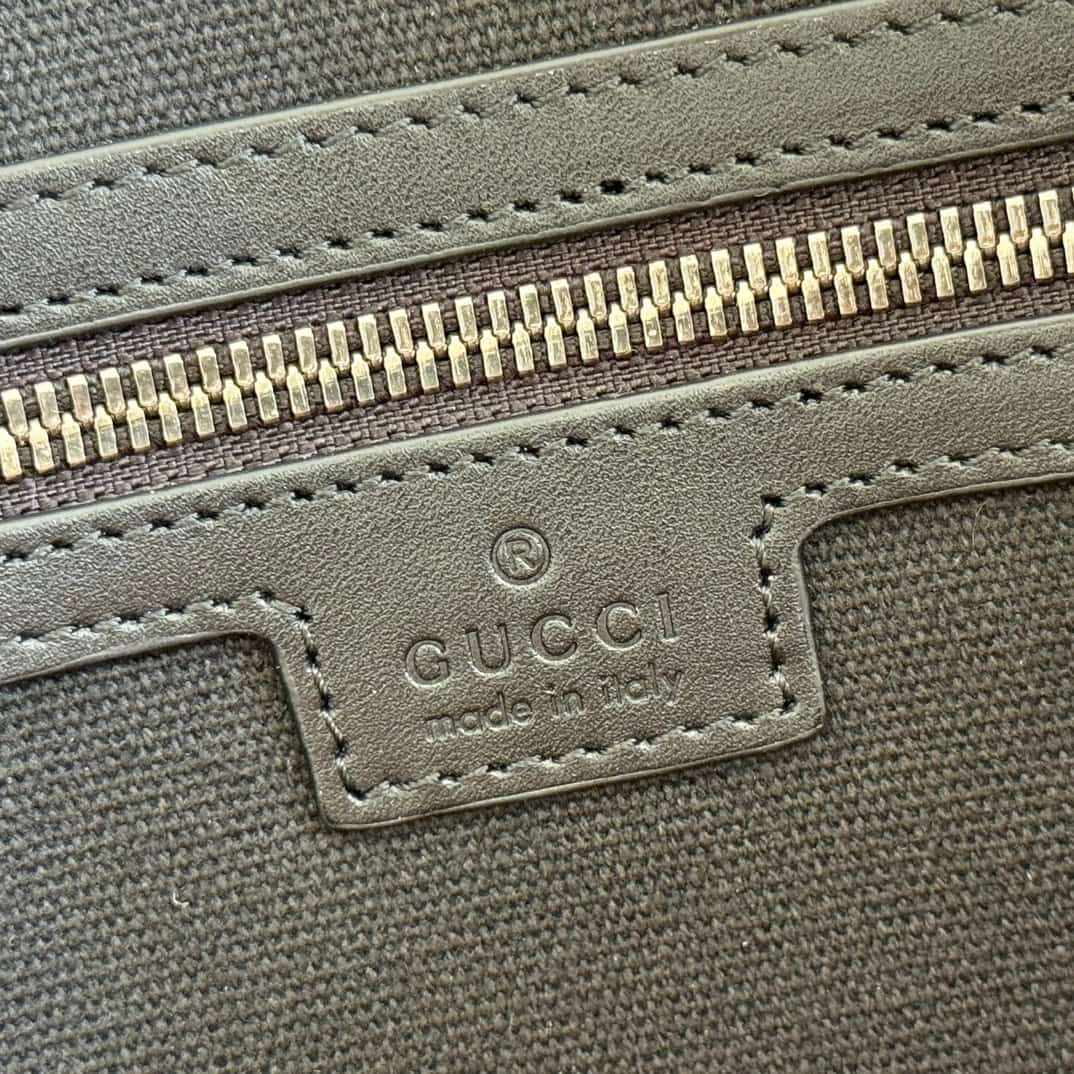 Gucci GG Emblem large briefcase Black embossed GG soft leather 850222 High