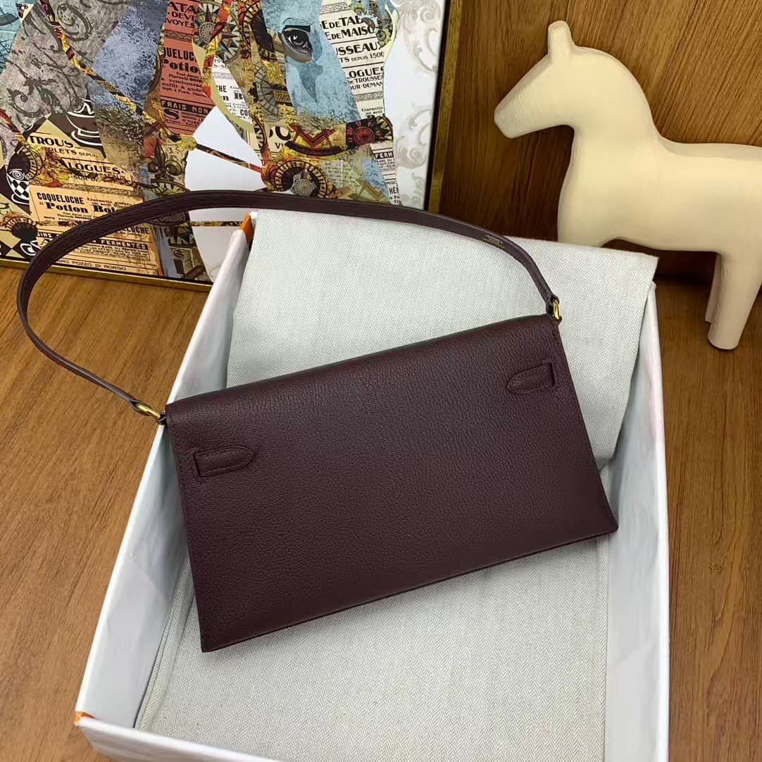 Hermes Kelly Elan 27cm Goatskin Gold-Metal WAX High