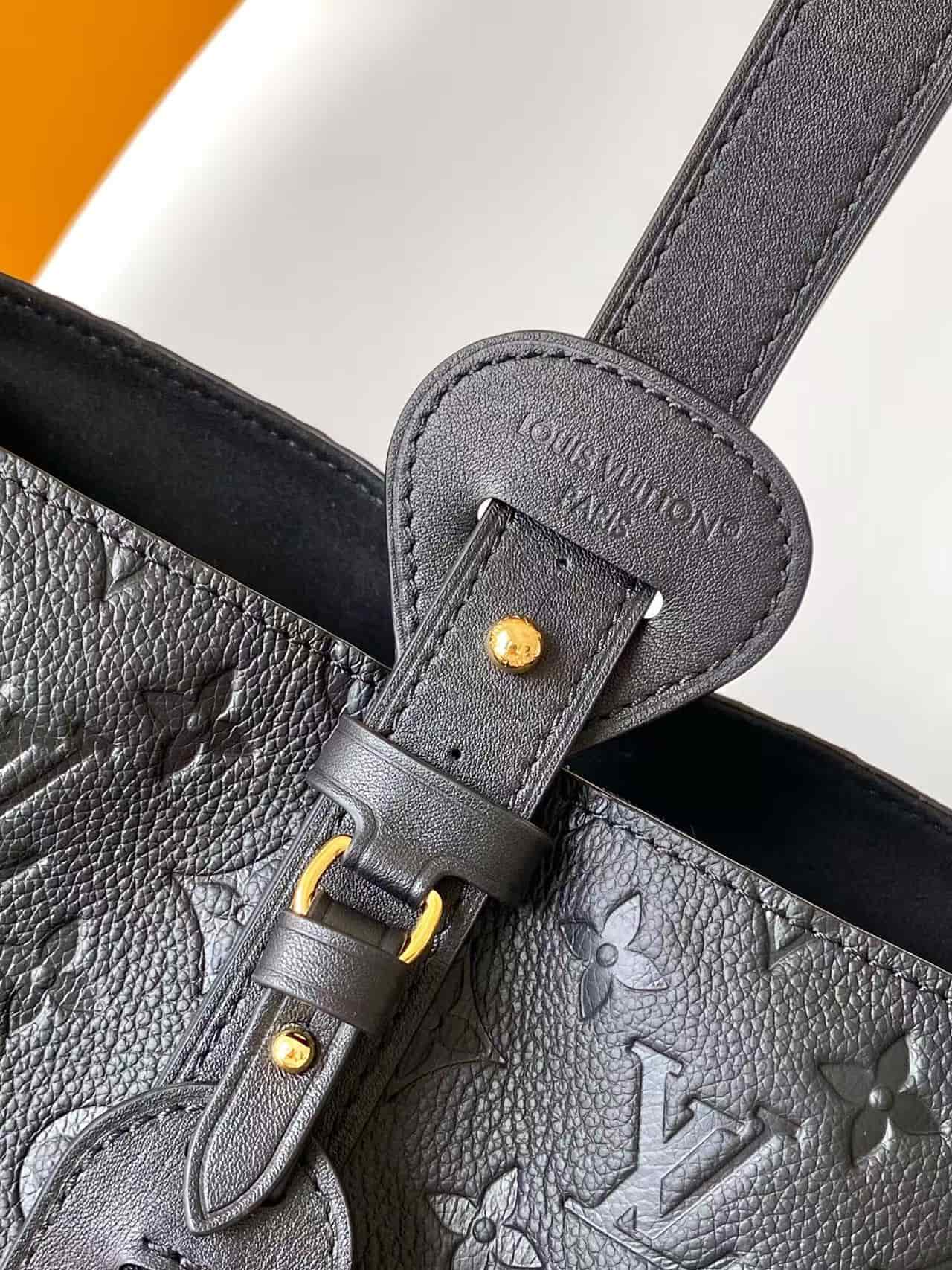Louis Vuitton All In MM Black Embossed grained cowhide leather M29090 High