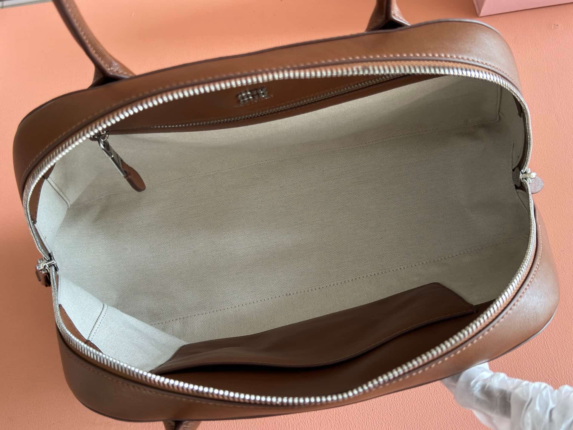 Miu Miu Vivant nappa leather bag Caramel 5BB196 TOP