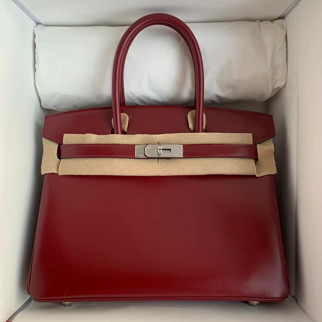 Hermes Birkin 25/30/35cm Bag Box Leather WAX High Customizing Style