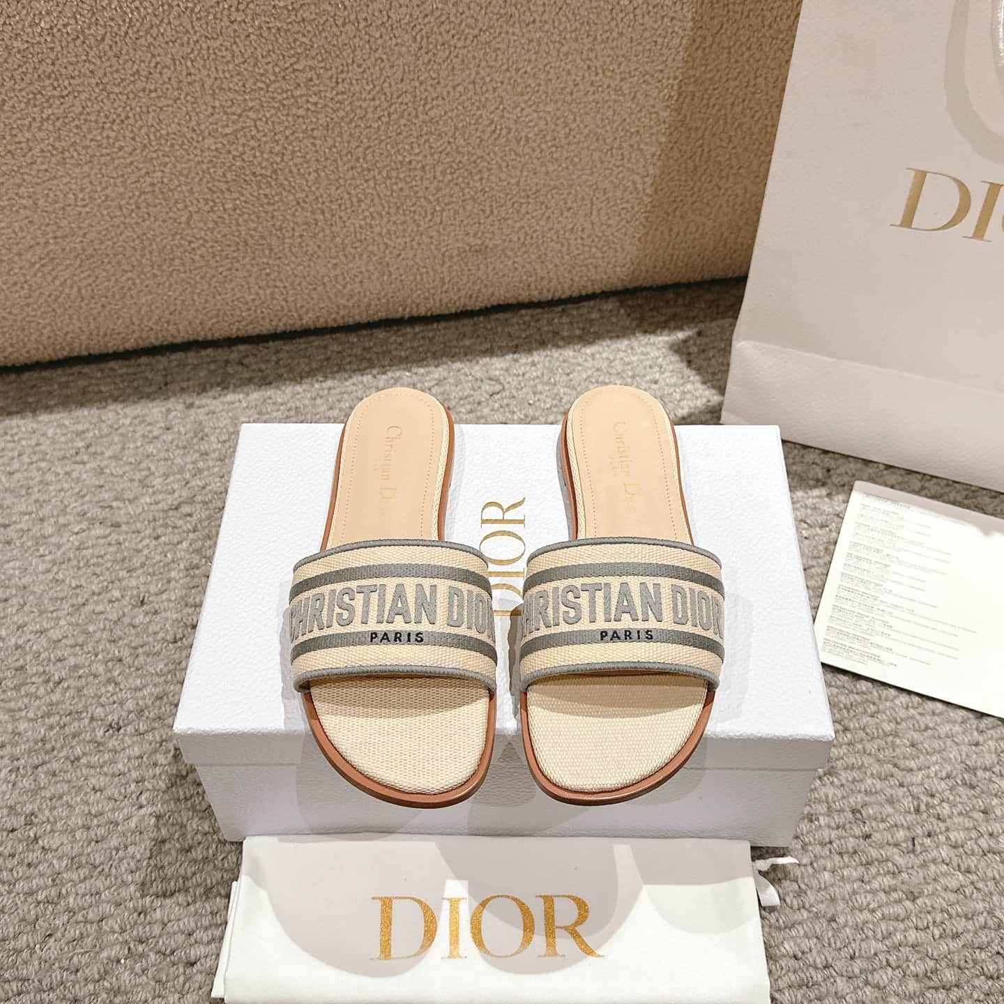 Dior Dway Platform Slide Shoes Low Women