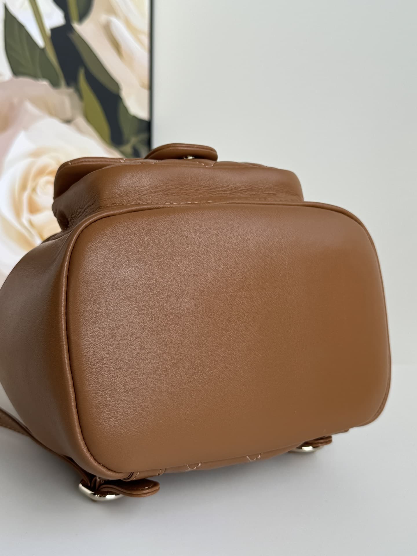 Chanel Small Quilted Duma Backpack Lambskin AS2908 Caramel High