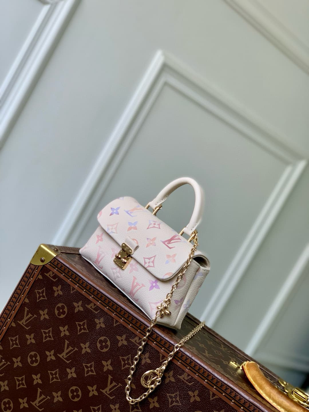 Louis Vuitton Nano Madeleine Embossed grained cowhide leather M25596 Dream Beige High