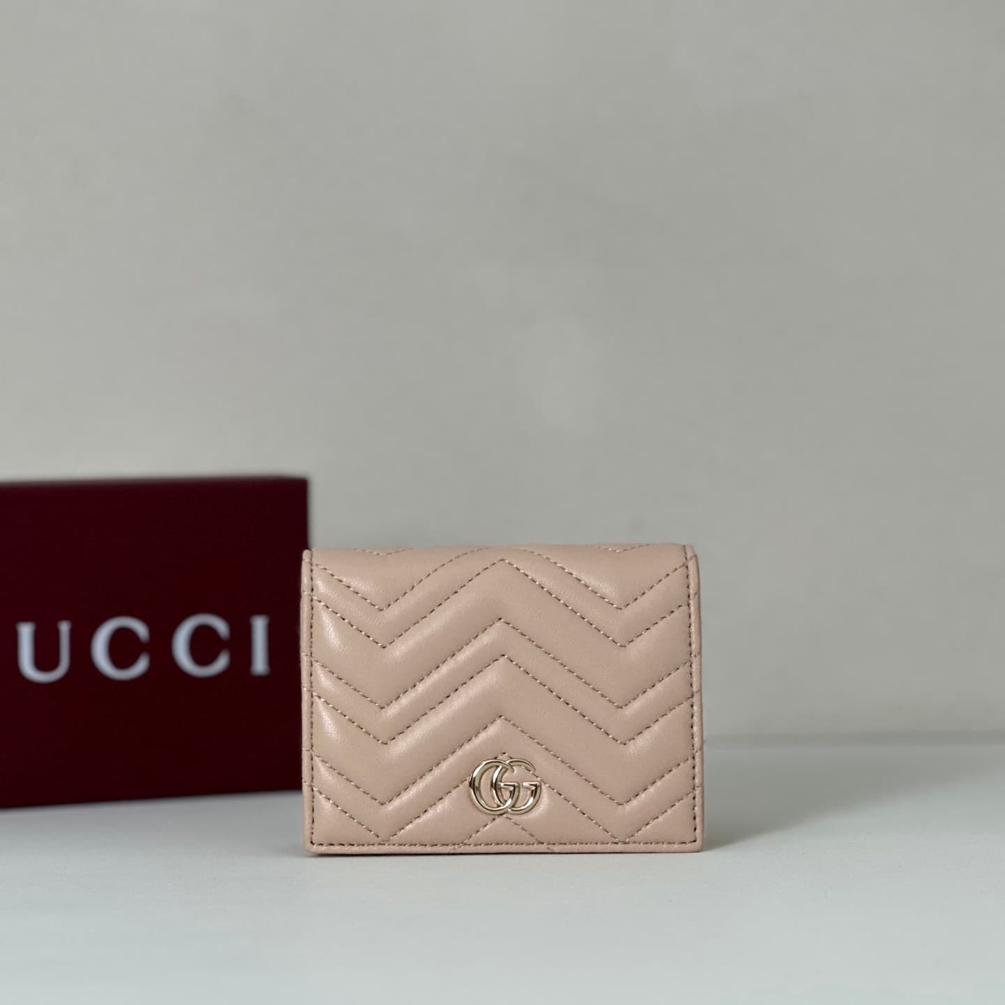 Gucci GG Marmont Small Wallet Beige 466492 High