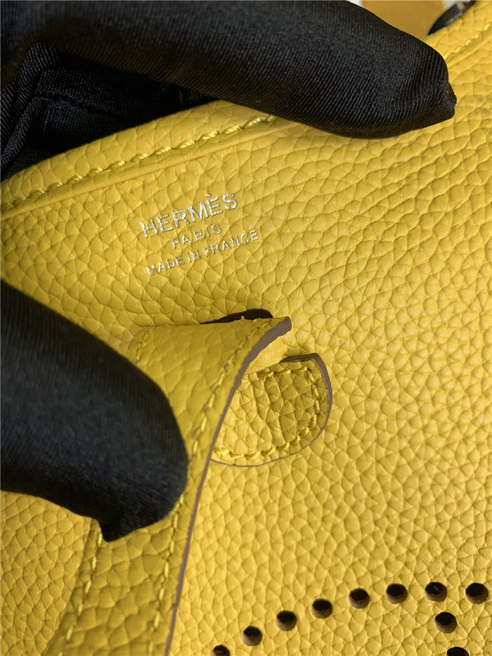 Hermes Evelyne III TPM Mini Bag Calfskin In Yellow High