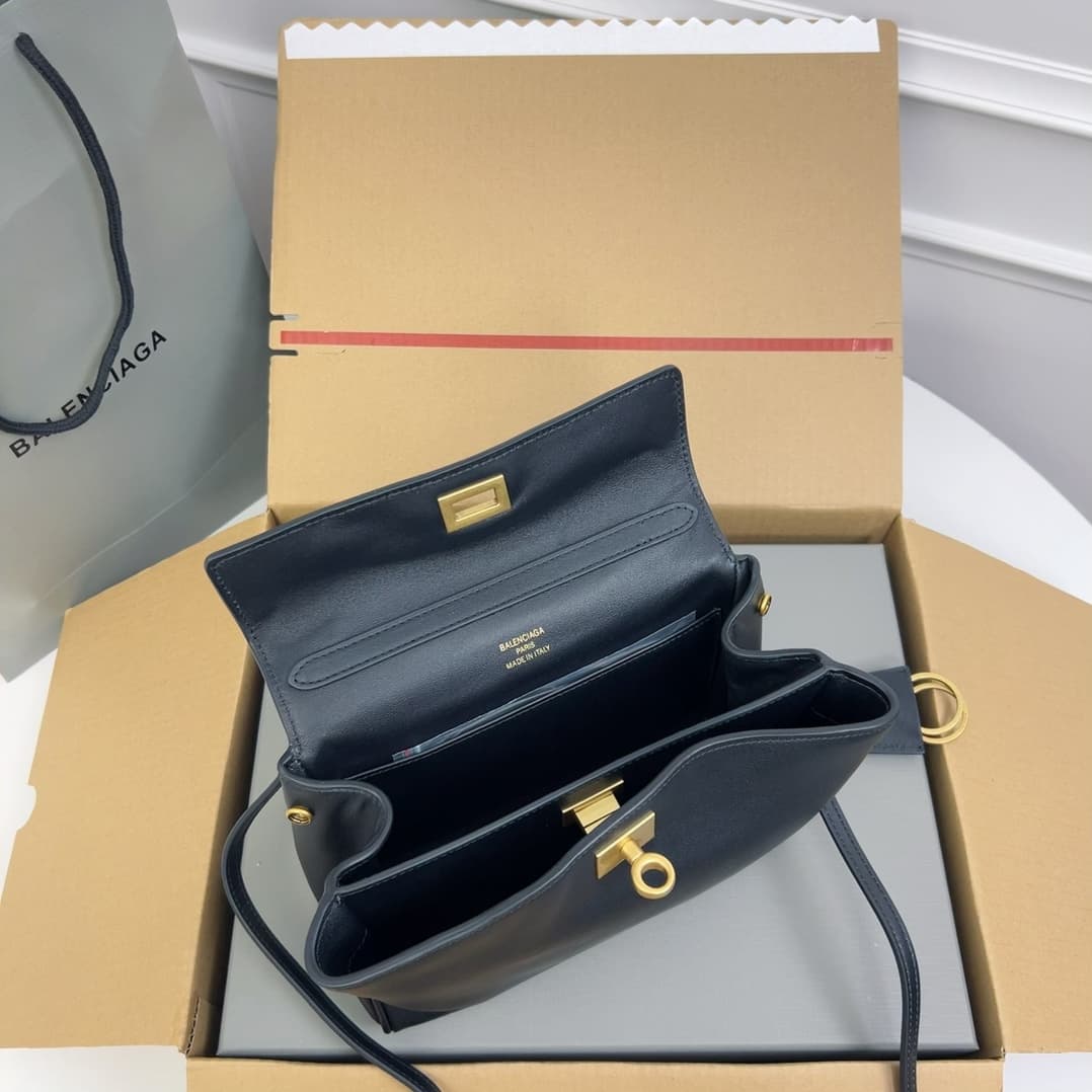 Balenciaga Rodeo Mini bag in black Smooth Calfskin Leather With Gold-Tone Metal High