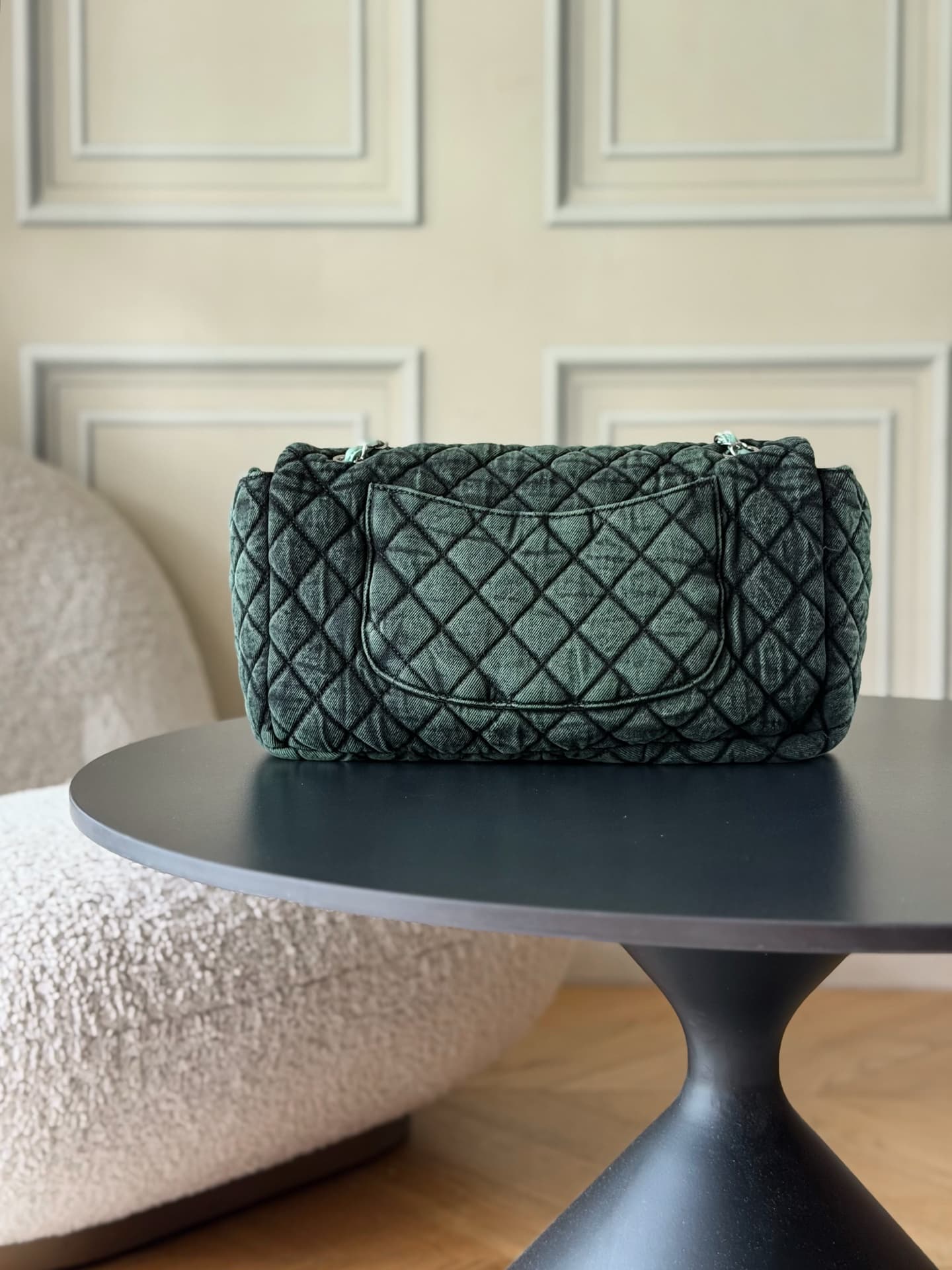 Chanel Denimpression Flap bag Denim& Silver Metal Black AS3102 A