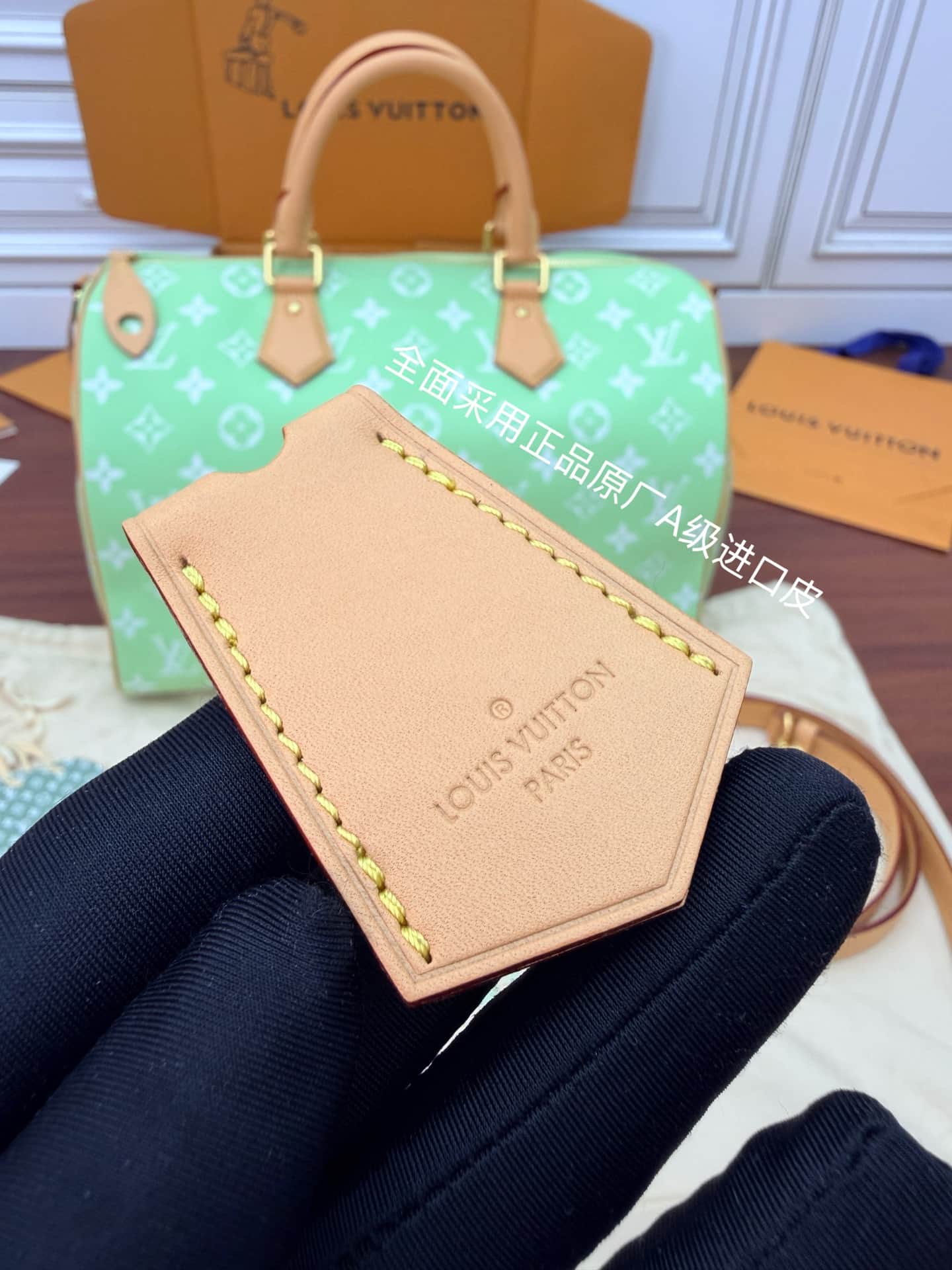 Louis Vuitton Speedy P9 Bandoulière 40 Frozen Lime Calf leather M13921 TOP