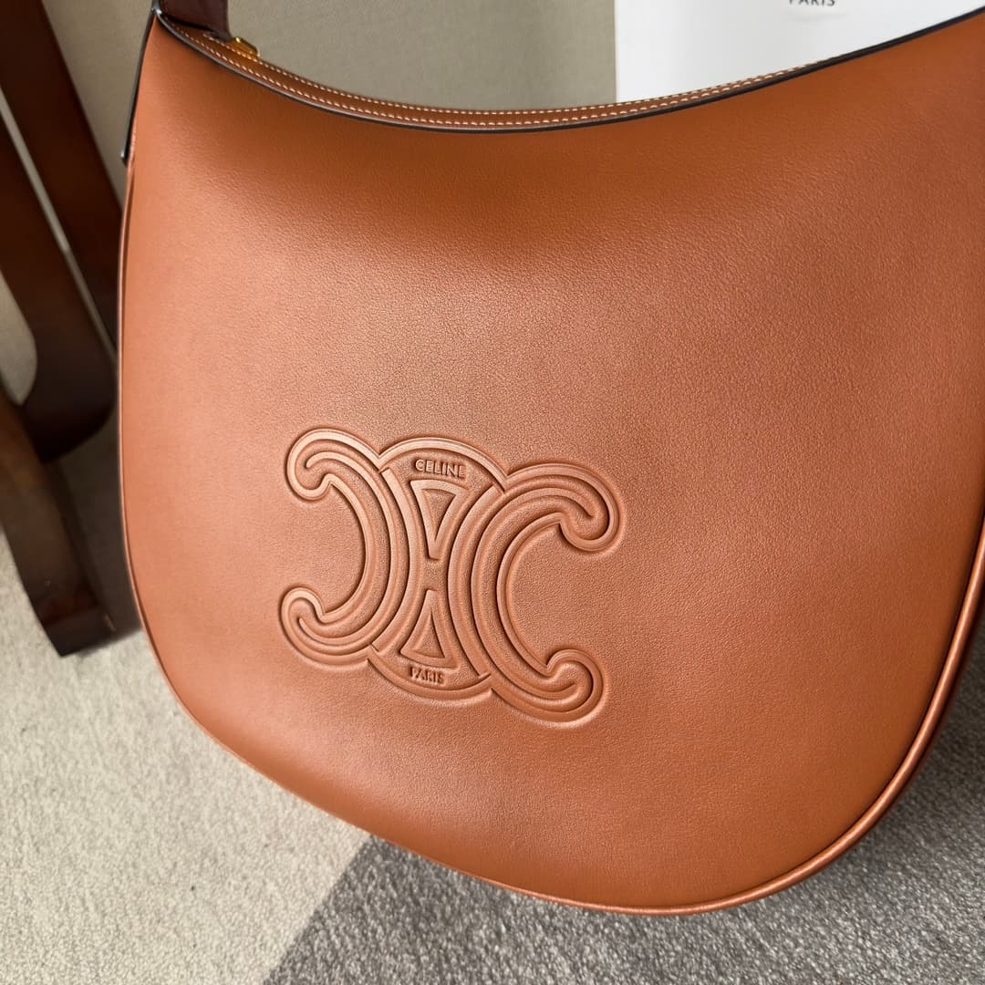 Celine Heloise Bag in Tan Supple Grained Calfskin High