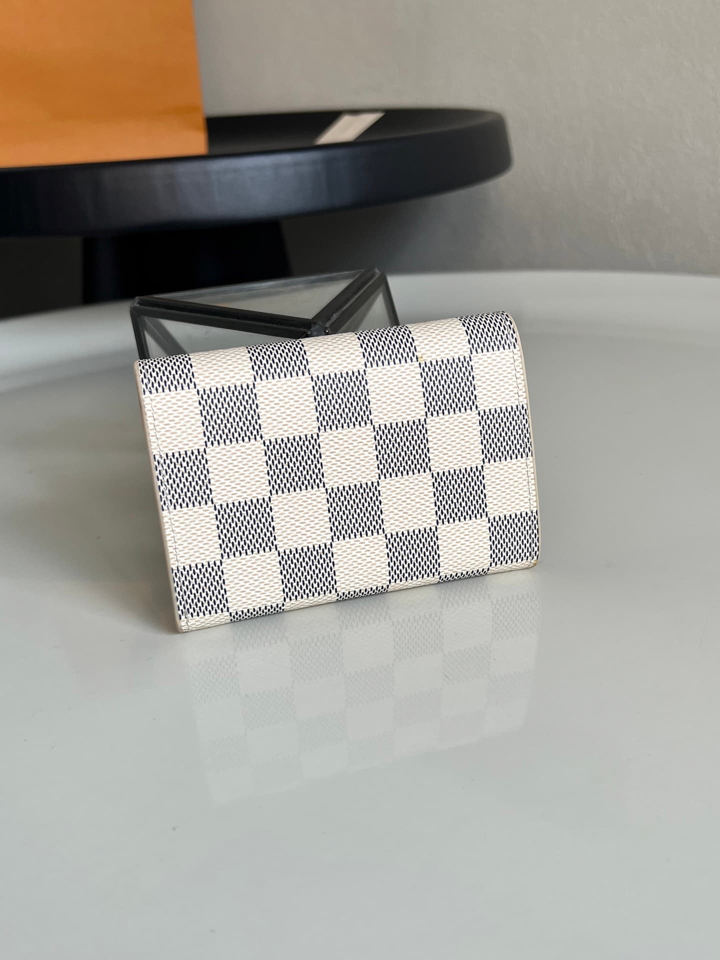 Louis Vuitton Damier Azur Canvas & Leather Rosalie Coin Purse M62361 Beige High