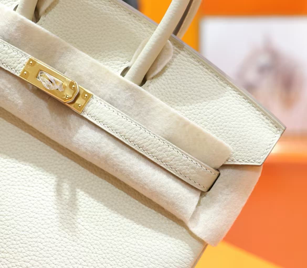 Hermes Birkin 25/30/35cm Bag Togo Leather In Craie WAX High