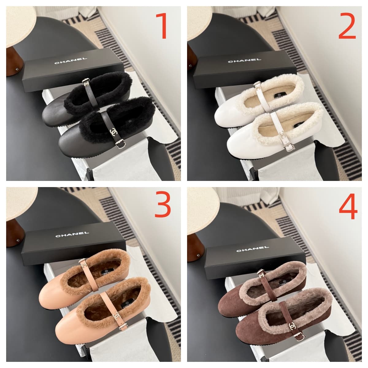 Chanel Mary Janes Ballet Flats Shoes Women