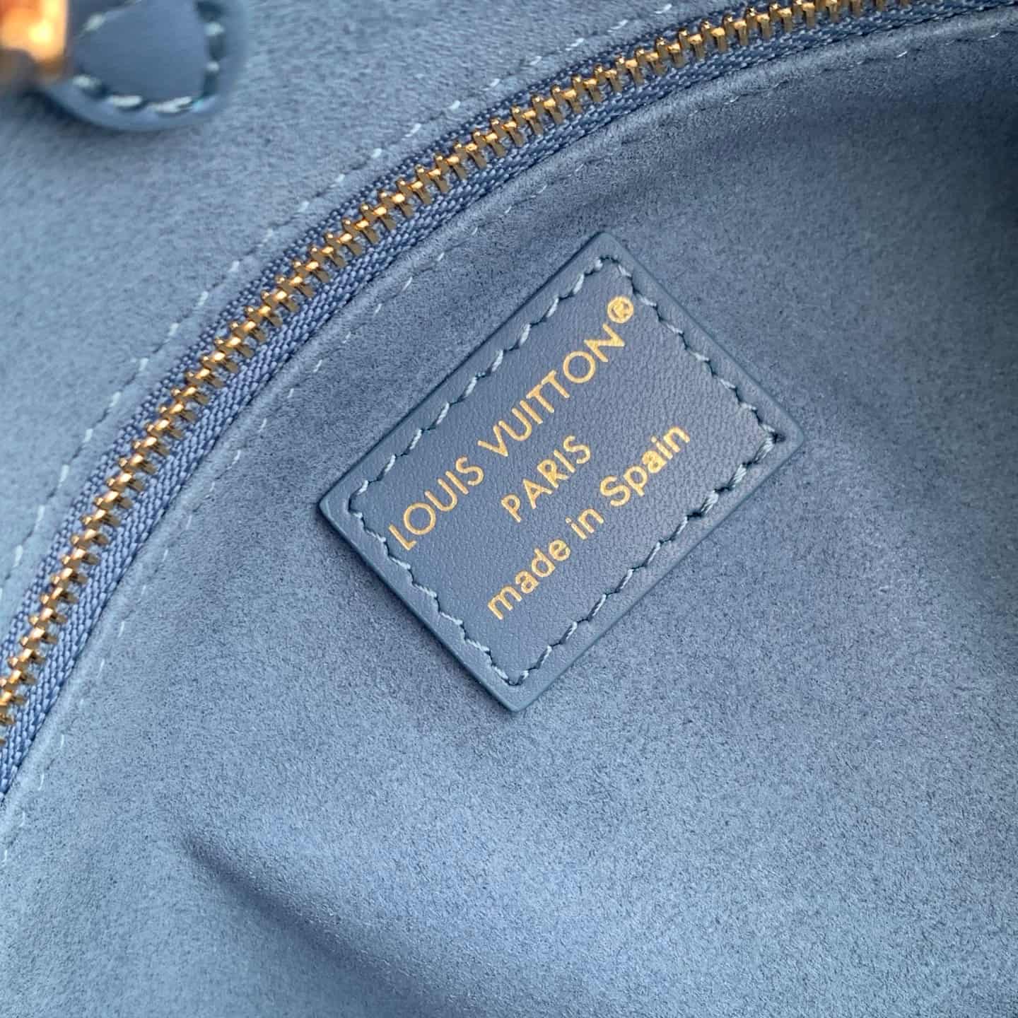 Louis Vuitton OnTheGo PM Blue Jean Cowhide leather M28181 High