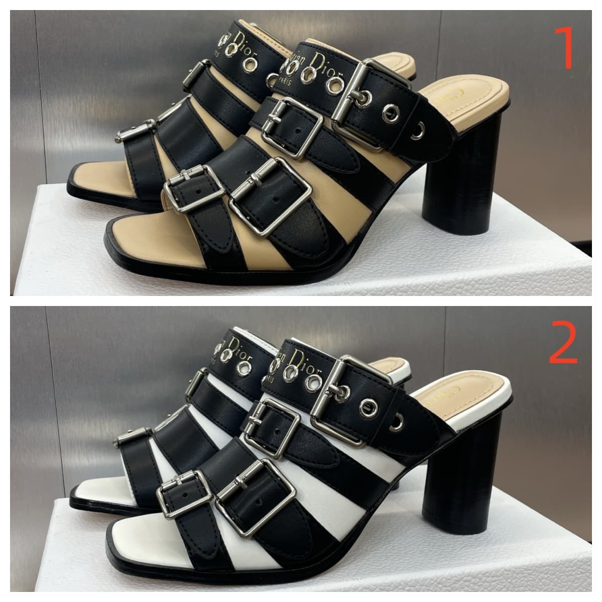 Dior Blossom Heeled Slide Shoes Women