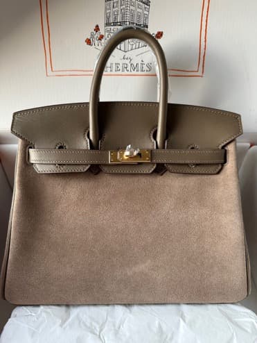 Hermes Birkin 25/30/35cm Bag Suede and Swift Leather WAX High Customizing Style