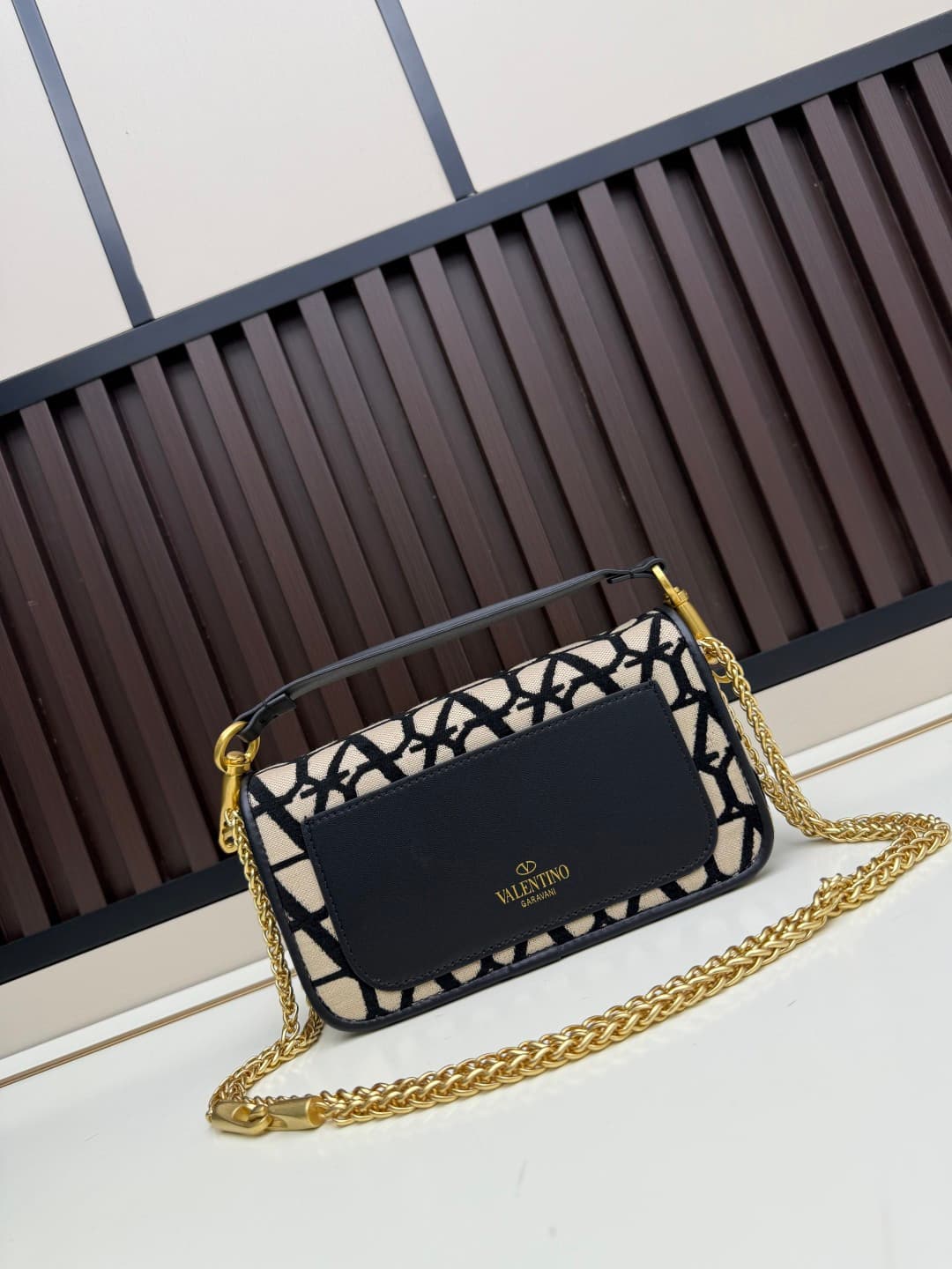 Valentino VLogo Garavani Loco Small Shoulder Bag in Toile Iconographe High
